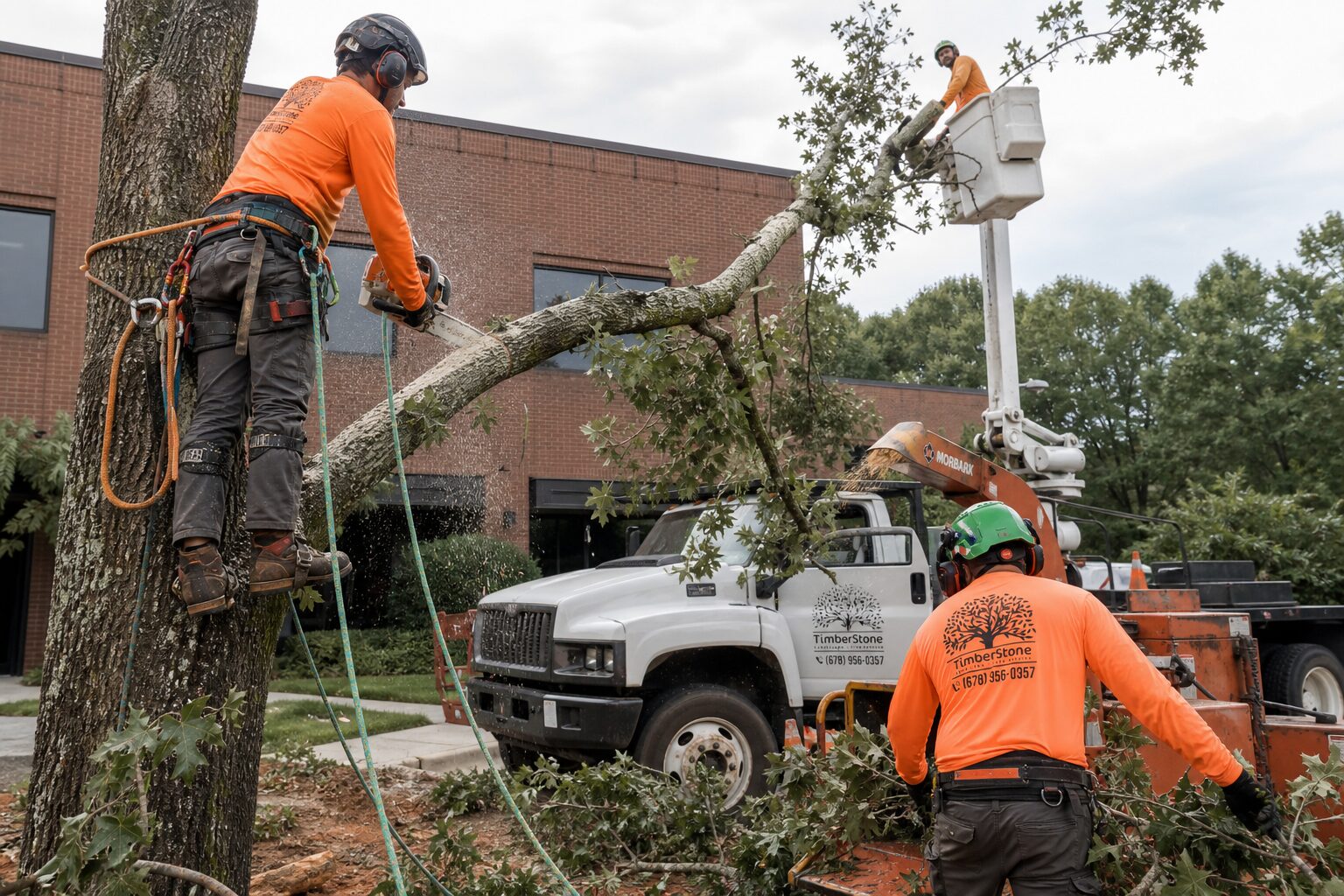 Commercial & HOA Tree Service work by Timberstone Tree Service in Metro Atlanta