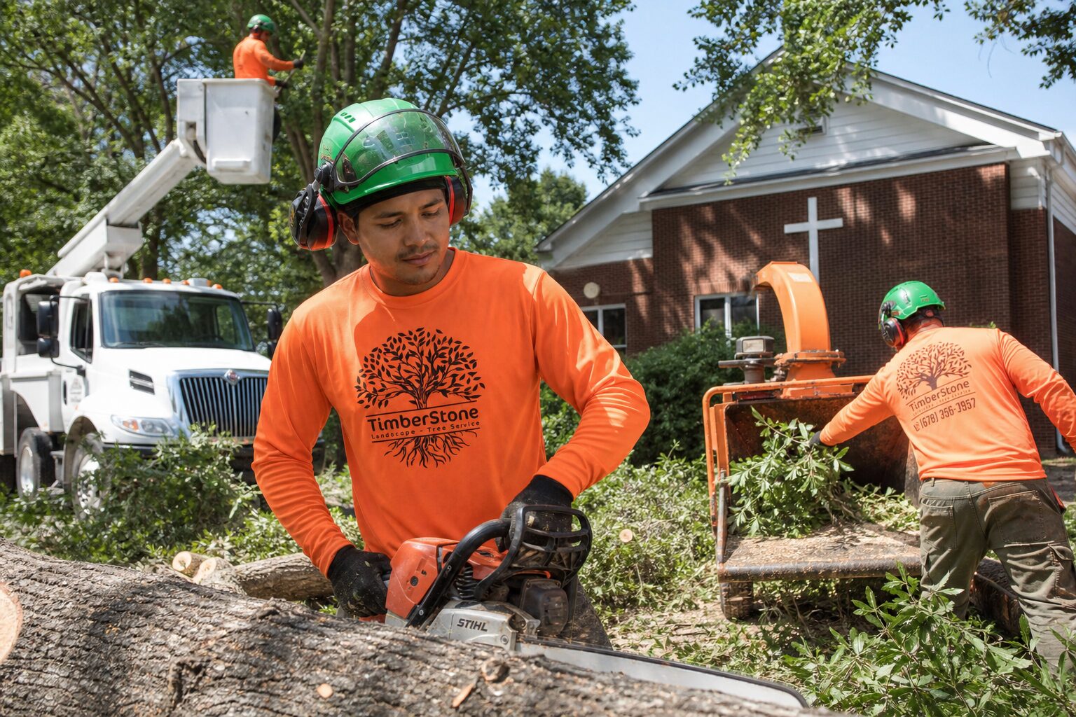 Commercial & HOA Tree Service work by Timberstone Tree Service in Metro Atlanta