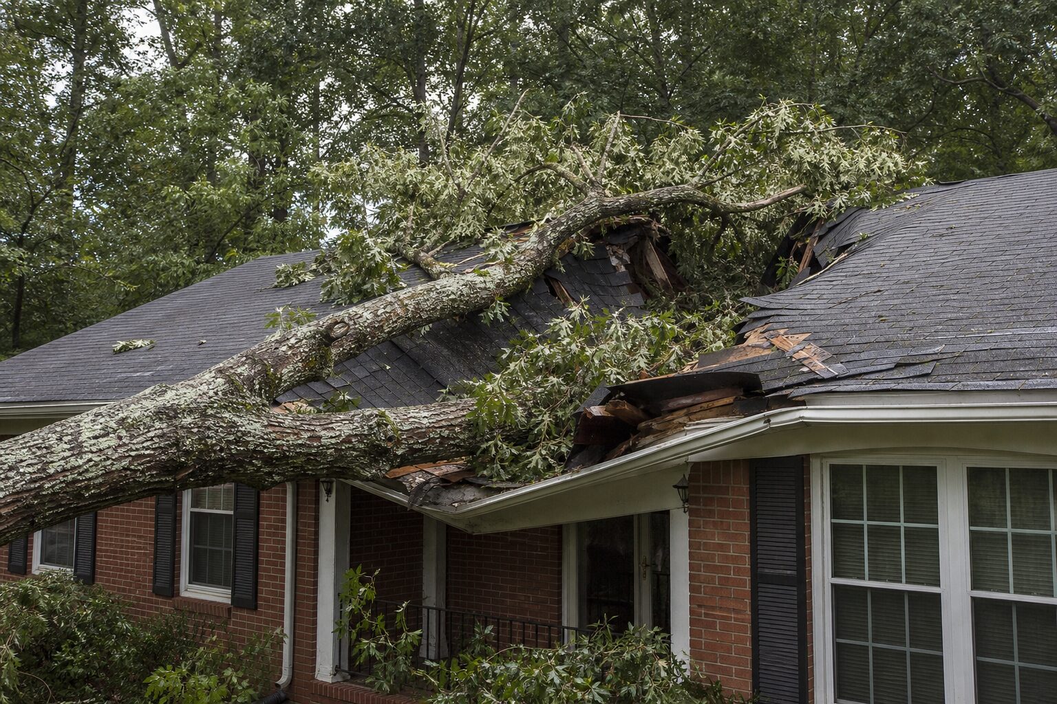 Before: emergency storm work begins