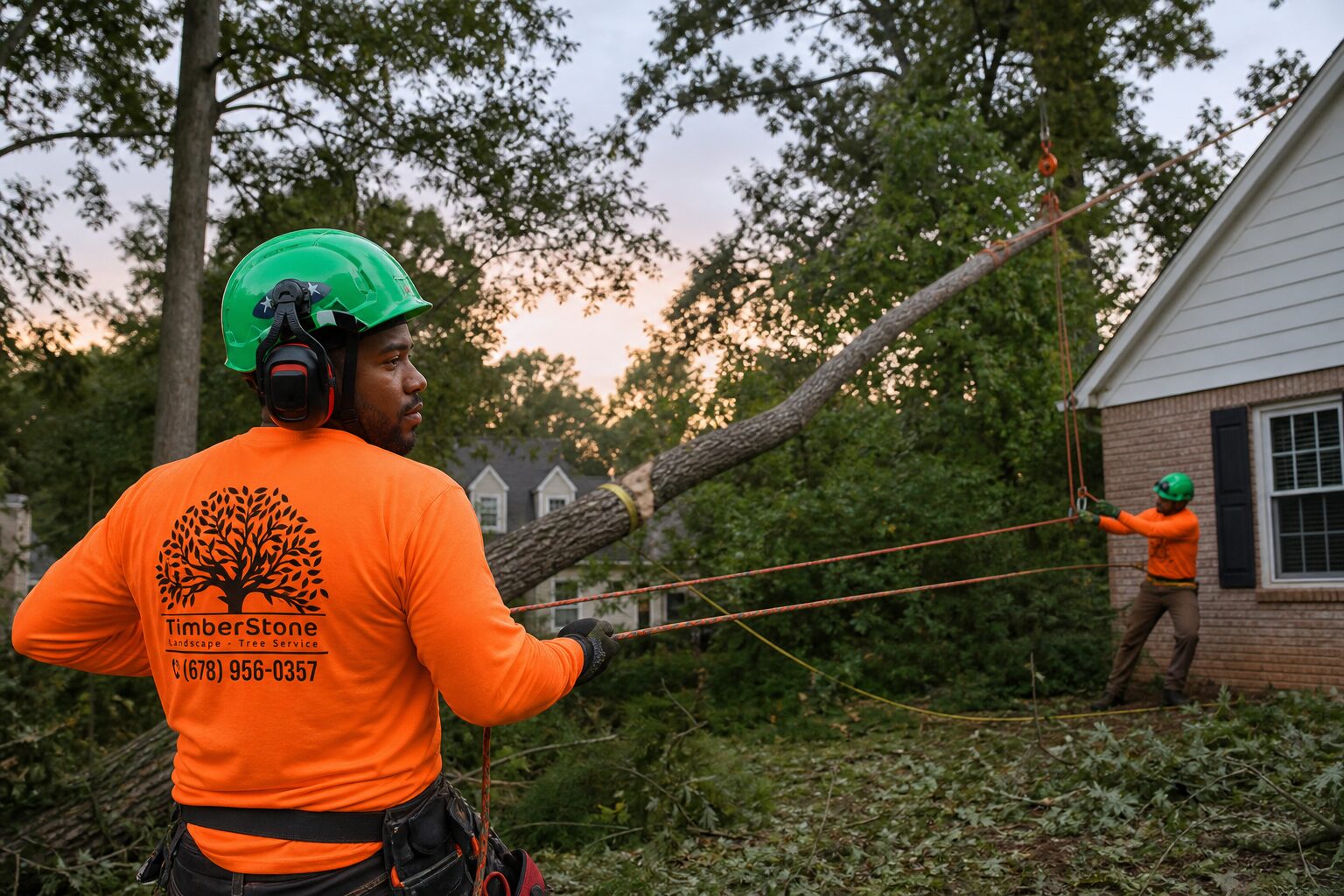Emergency Storm Response work by Timberstone Tree Service in Metro Atlanta