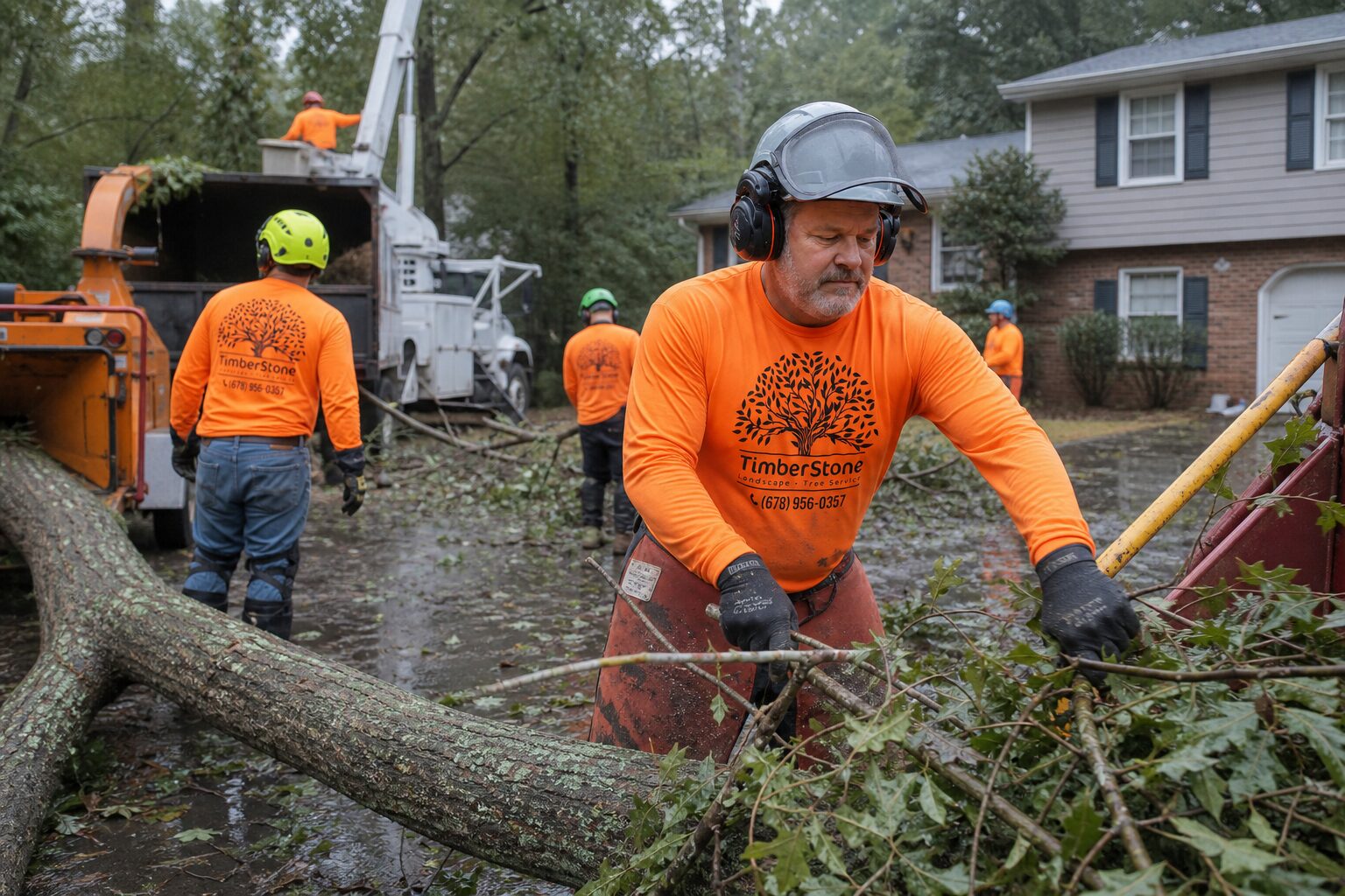 Emergency Storm Response work by Timberstone Tree Service in Metro Atlanta