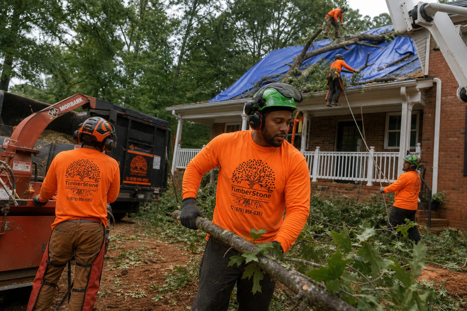 Emergency Storm Response work by Timberstone Tree Service in Metro Atlanta