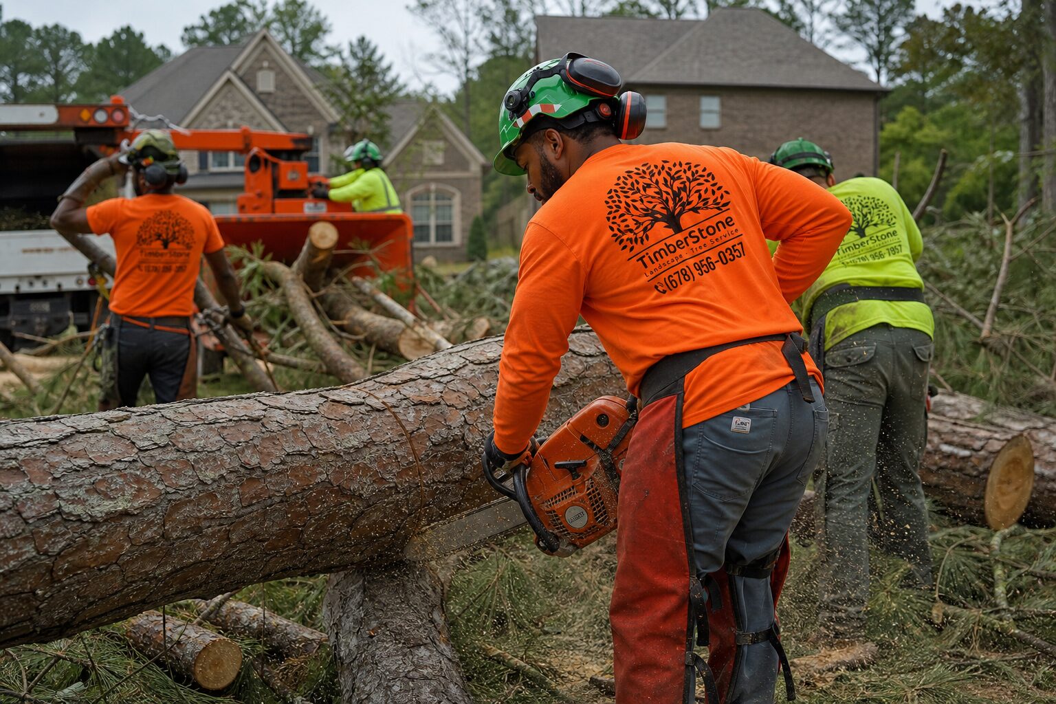 Land & Lot Clearing work by Timberstone Tree Service in Metro Atlanta