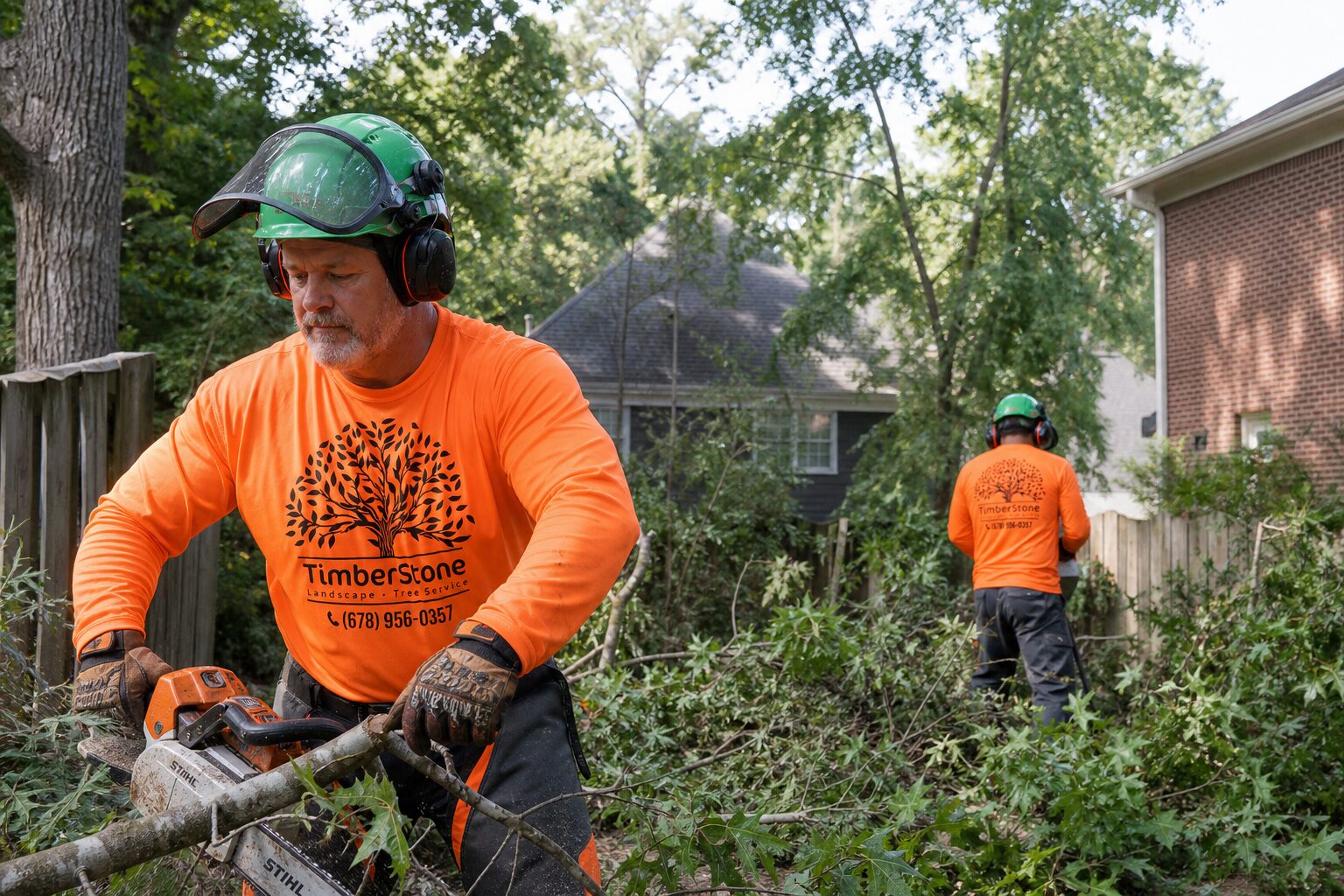 Land & Lot Clearing work by Timberstone Tree Service in Metro Atlanta