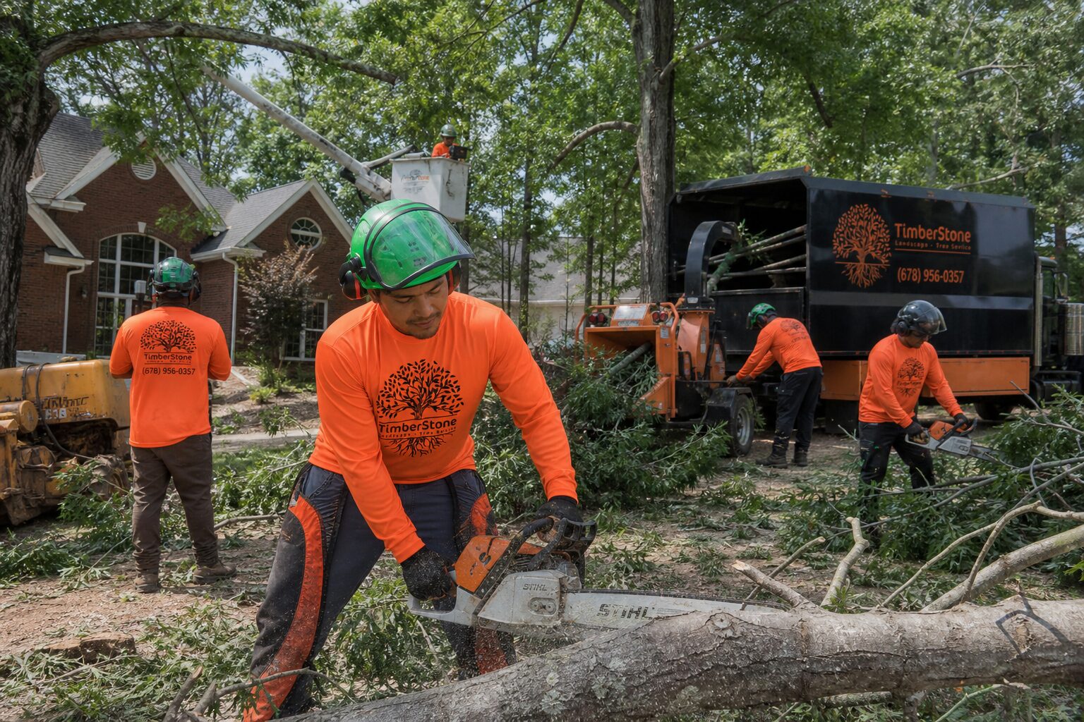 Lot Prep for Builders & Contractors work by Timberstone Tree Service in Metro Atlanta
