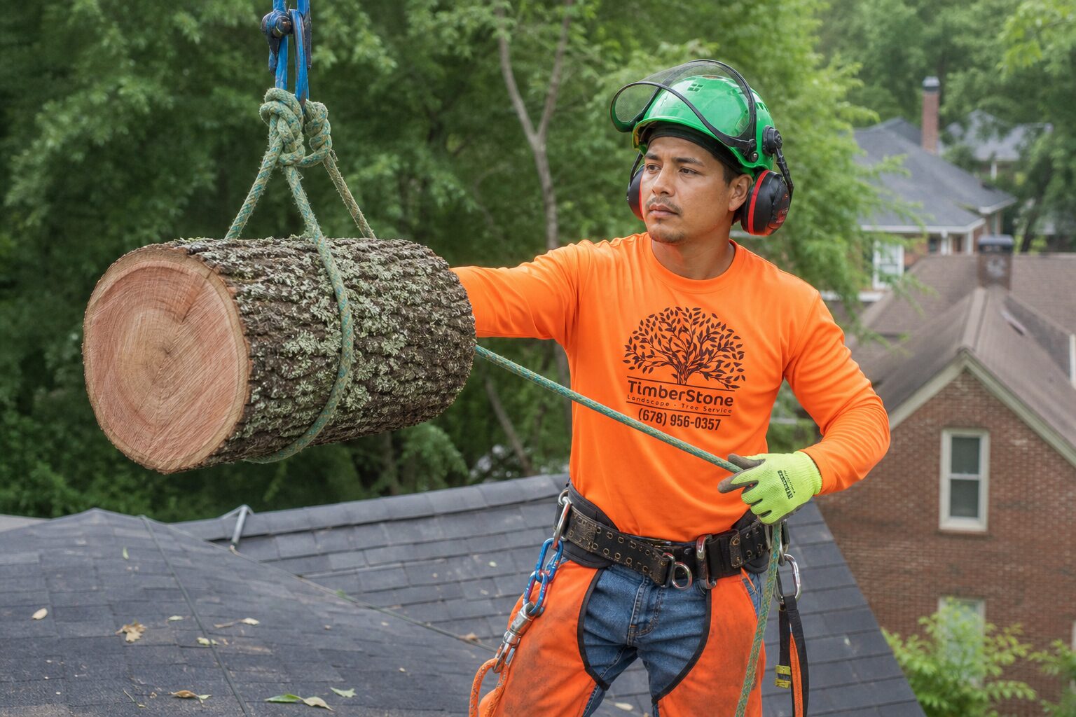 Crane & Technical Removal work by Timberstone Tree Service in Metro Atlanta