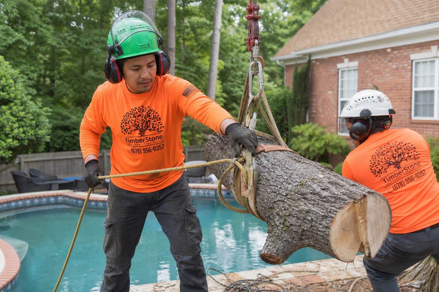 Crane & Technical Removal work by Timberstone Tree Service in Metro Atlanta
