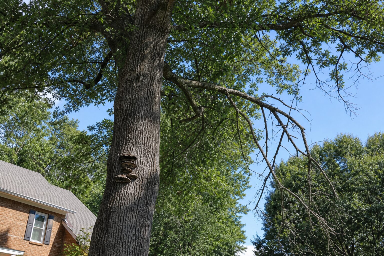 Before: tree health work begins