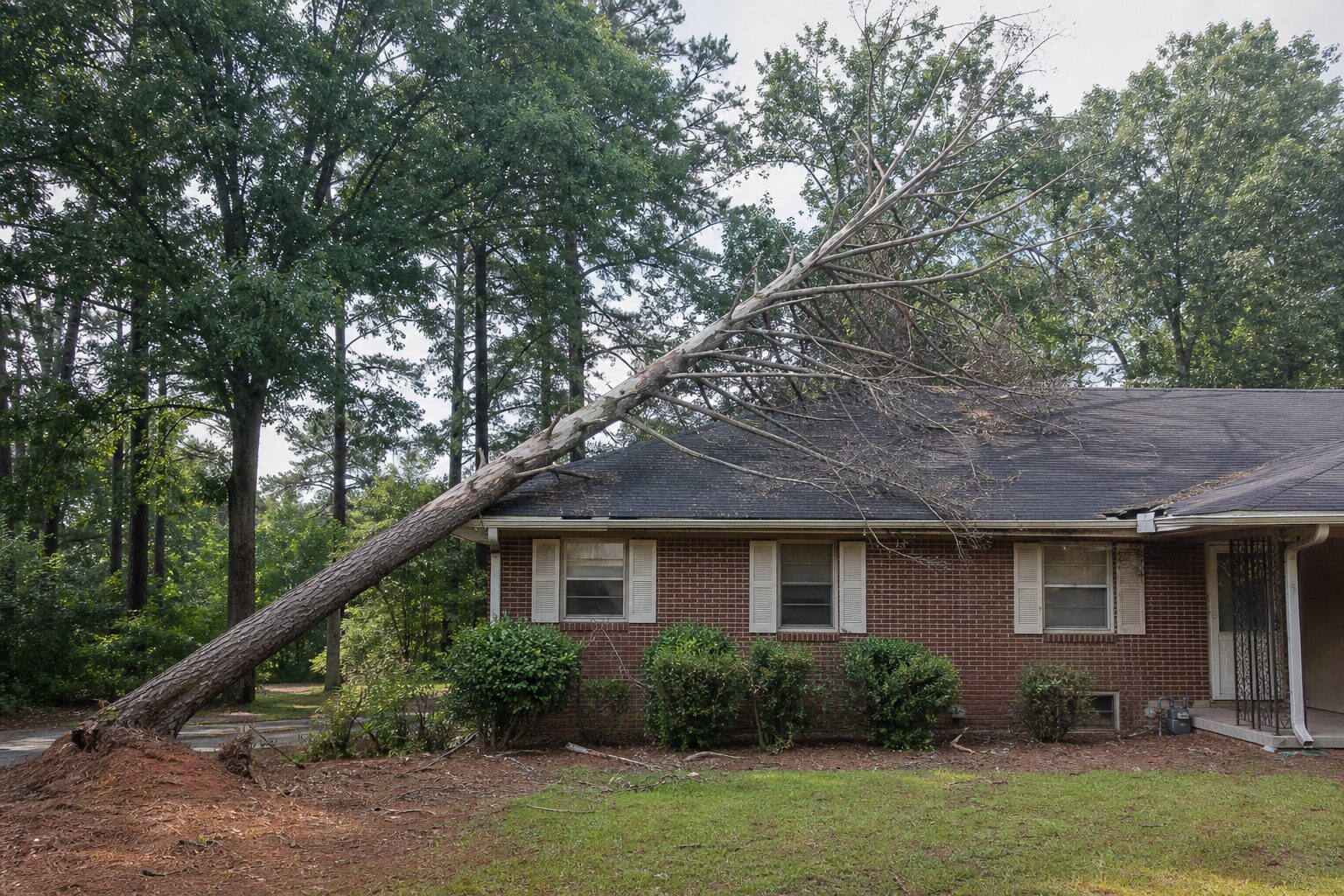 Before: tree removal work begins