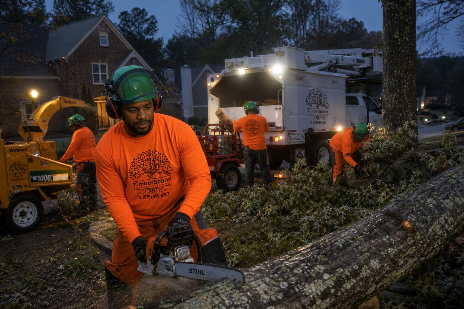 Tree removal Duluth Duluth — detail - fresh cut face, root flare, decay, or the specific problem this post is about
