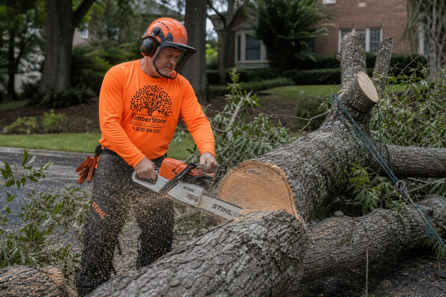 Tree removal Duluth Duluth — the finish - clean yard, chips gone, nothing left behind